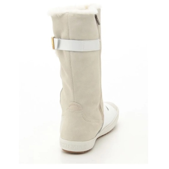 Danbury Shearling White Suede/Patent Leather Tall Boots - Picture 11 of 12